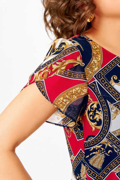 Платье Swallow 843.4 сине-бело-красный_принт - фото 6