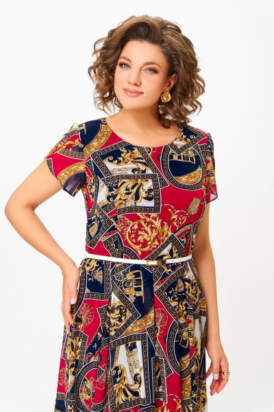 Платье Swallow 843.4 сине-бело-красный_принт - фото 5