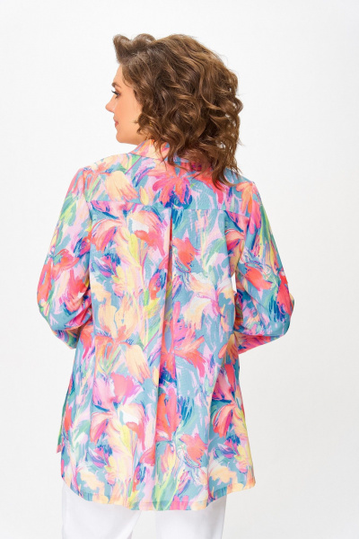 Блуза Swallow 859 многоцветный_цветочный_принт - фото 8