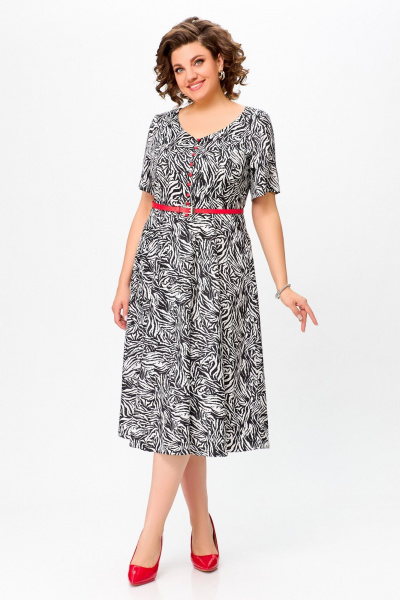 Летнее женское платье из вискозы с декоративным поясом Swallow 733 - фото 5