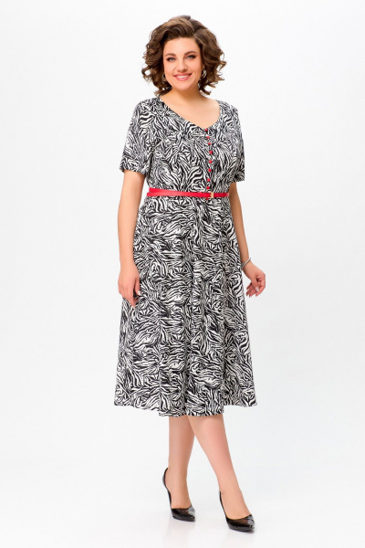 Летнее женское платье из вискозы с декоративным поясом Swallow 733 - фото 2