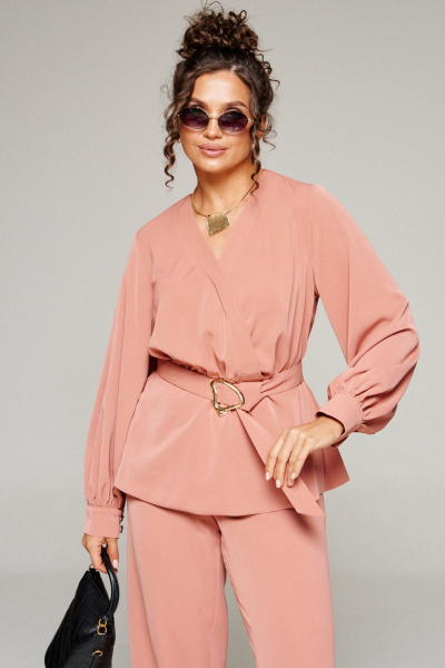 Блуза, брюки Beautiful&Free 6351 коралл - фото 4