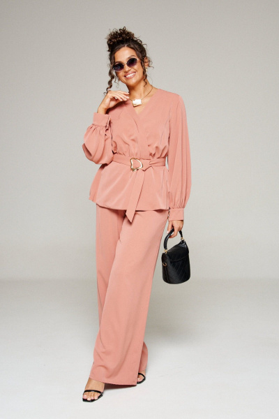 Блуза, брюки Beautiful&Free 6351 коралл - фото 3