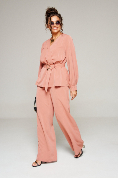 Блуза, брюки Beautiful&Free 6351 коралл - фото 2