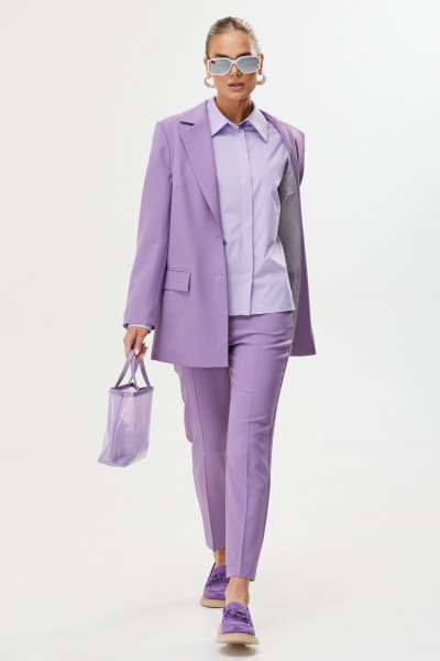 Рубашка Твой имидж 2185 сиреневый - фото 6