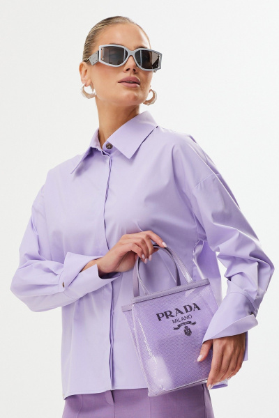 Рубашка Твой имидж 2185 сиреневый - фото 2