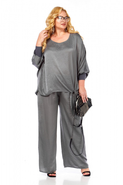Блуза, брюки Диомант 2089 серый - фото 6