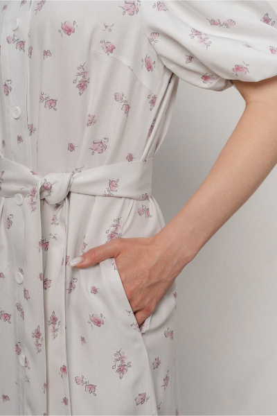 Платье JRSy 2553 розовые_бутоны_на_белом - фото 5