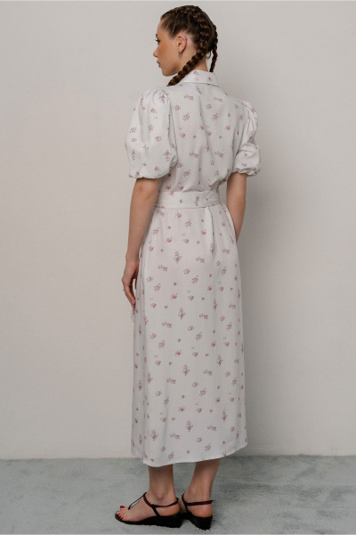 Платье JRSy 2553 розовые_бутоны_на_белом - фото 4