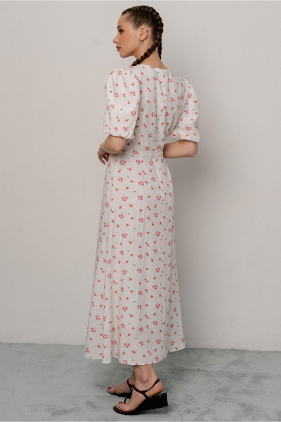 Платье JRSy 2572 розовые_цветочки_на_белом - фото 4