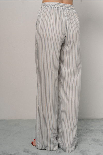 Брюки JRSy 2576 голубо-бело-бежевая_полоса - фото 3