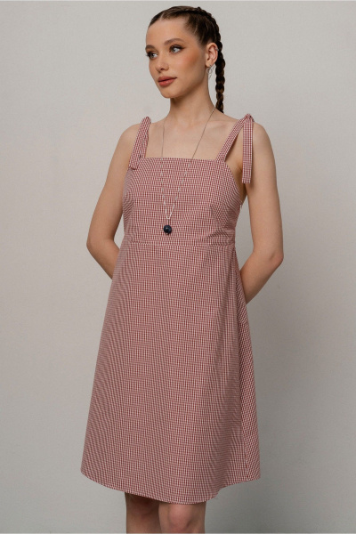 Сарафан JRSy 2594 красная_клетка - фото 4