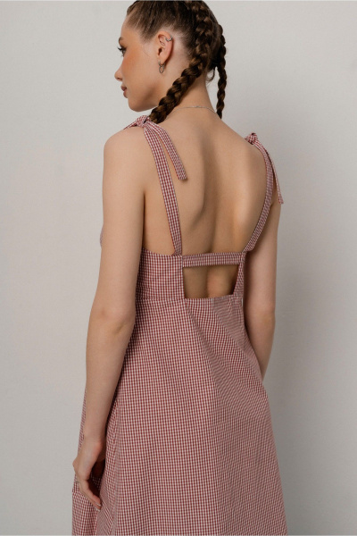 Сарафан JRSy 2594 красная_клетка - фото 3