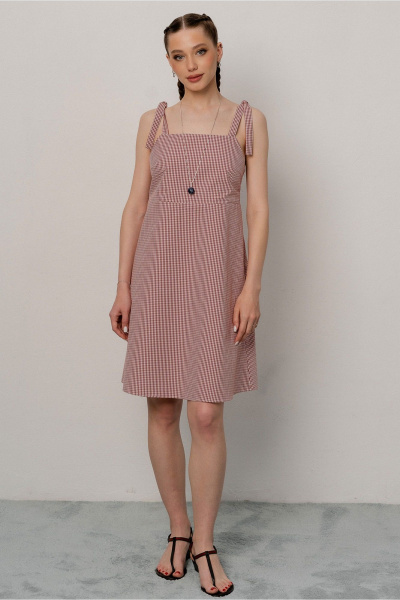 Сарафан JRSy 2594 красная_клетка - фото 1