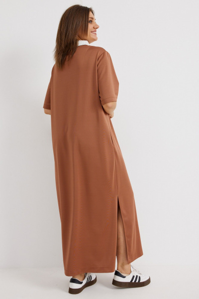 Платье BegiModa 1051 терракот - фото 7