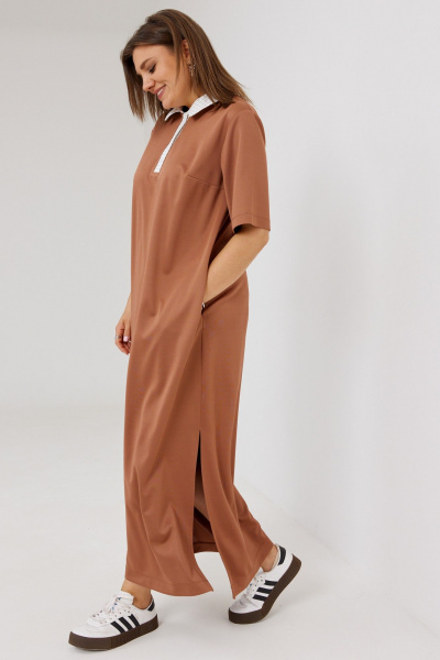 Платье BegiModa 1051 терракот - фото 4