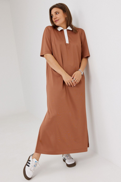 Платье BegiModa 1051 терракот - фото 3