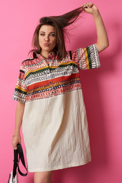 Платье BegiModa 1054 шампань - фото 6