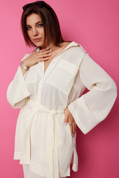 Блуза, брюки BegiModa 3095 пломбир - фото 7