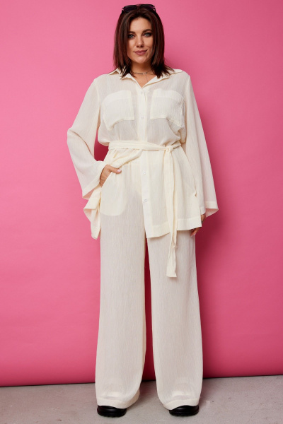 Блуза, брюки BegiModa 3095 пломбир - фото 5