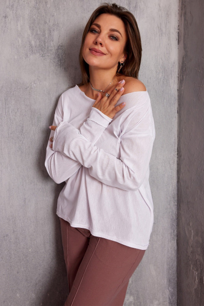 Лонгслив BegiModa 4129 белый - фото 3