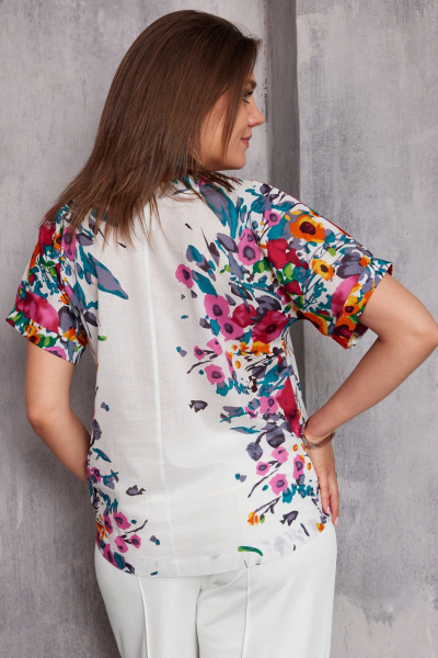 Блуза BegiModa 4130 маковый_принт - фото 5
