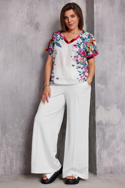 Блуза BegiModa 4130 маковый_принт - фото 3