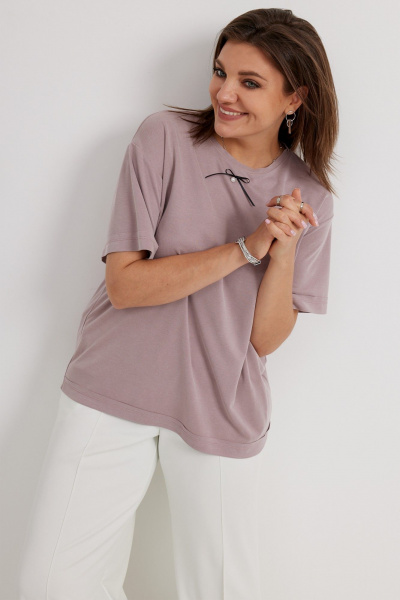 Блуза BegiModa 4134 розовый_пепел - фото 3