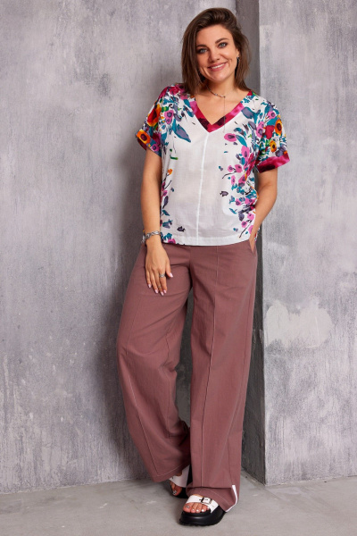 Брюки BegiModa 6066 виноград - фото 9