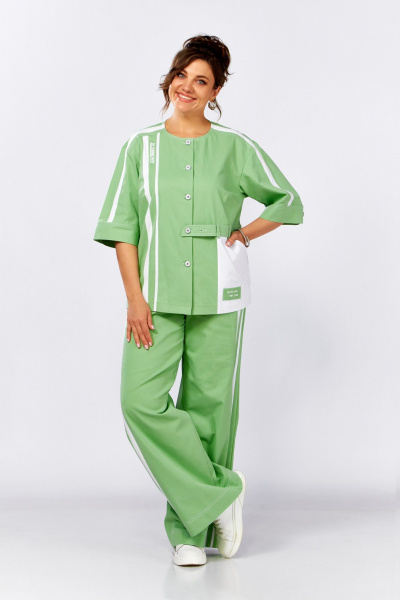 Брюки, жакет Lady Secret 25208 лайм+белый - фото 1