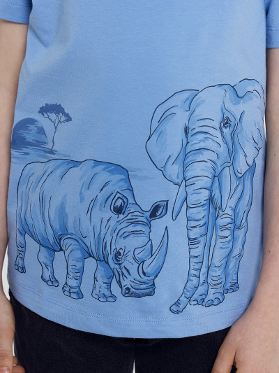 Футболка Mark Formelle 113379/24-27791П-0 св.синий_печать_3_сл_на_пол - фото 32