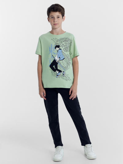 Футболка Mark Formelle 113421/24-27793П-0 пыльно_зеленый_печать_Печать - фото 34