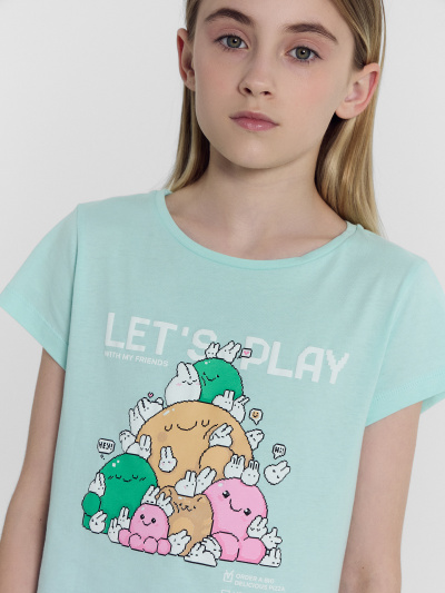 Футболка Mark Formelle 117892/24-30098П-0 бирюзовый_печать_Печать - фото 34