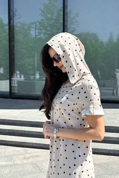 Платье Tammi 3Т119-25/3 бежевый_горошек - фото 5