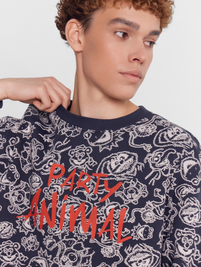 Свитшот Mark Formelle 121865/1/24-3199П-7П персонажи_на_графитовом_2_сл_на_пол - фото 13