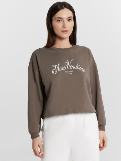 Свитшот Mark Formelle 122950/1/24-30568Ц-7-2 грецкий_орех_548_D_вышивка - фото 10