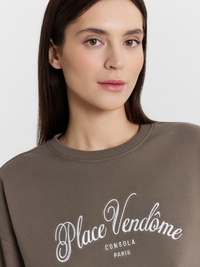 Свитшот Mark Formelle 122950/1/24-30568Ц-7-2 грецкий_орех_548_D_вышивка - фото 12