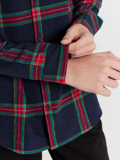 Рубашка Mark Formelle 123440/1/24-30152П-9 красно_синяя_клетка - фото 7