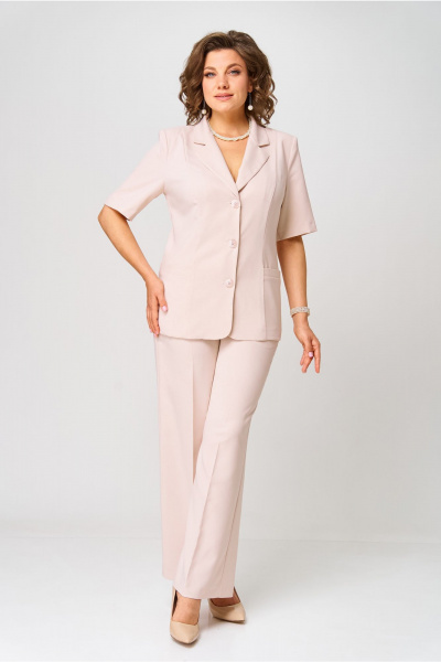 Брюки, жакет Орхидея 1596 пудра - фото 1