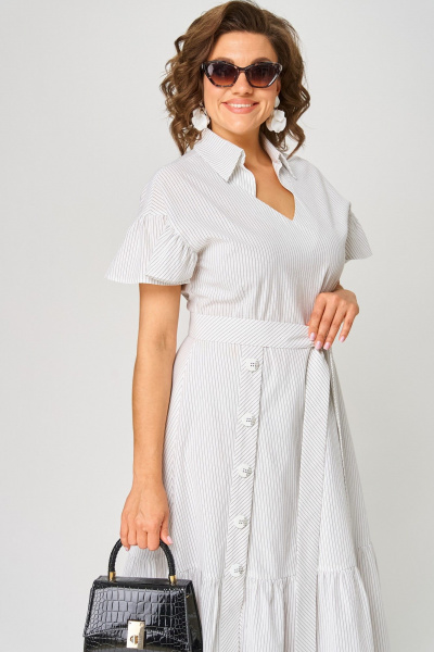Платье EVA GRANT 7325О белый_полоска - фото 10