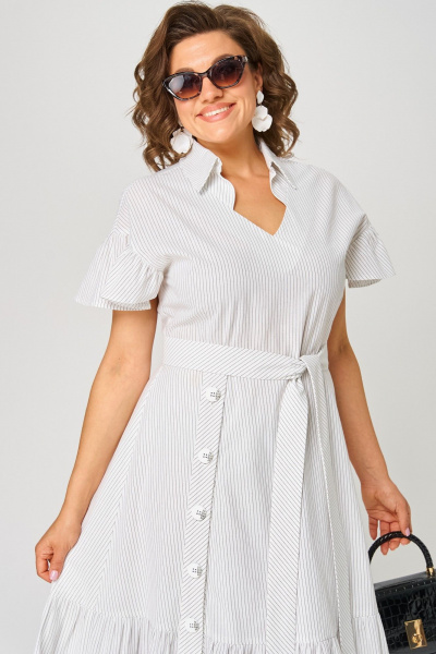 Платье EVA GRANT 7325О белый_полоска - фото 9