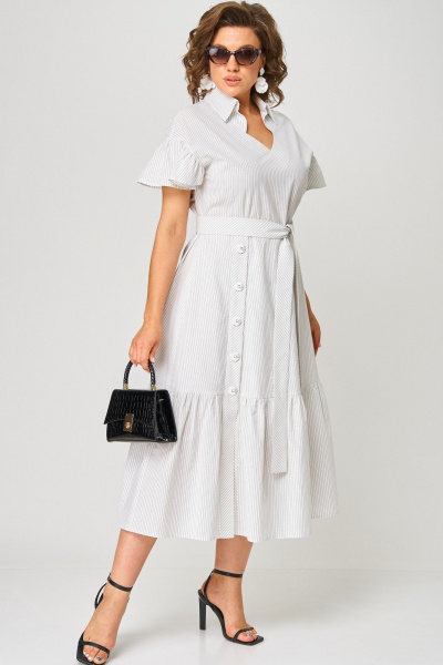 Платье EVA GRANT 7325О белый_полоска - фото 7