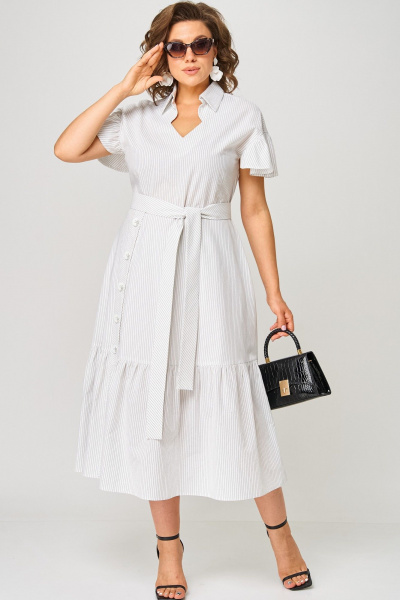 Платье EVA GRANT 7325О белый_полоска - фото 6
