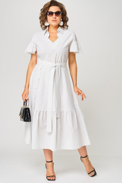 Платье EVA GRANT 7325О белый_полоска - фото 4