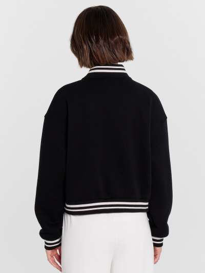 Бомбер Mark Formelle 172097/1/24-30284П-7П-2 черный_печать_475_D_вышивка - фото 8