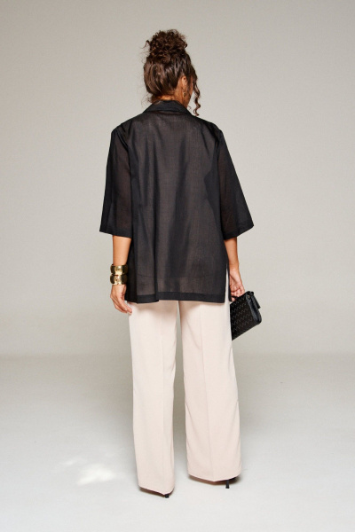 Блуза, брюки, топ Beautiful&Free 6359 черный+бежевый - фото 8