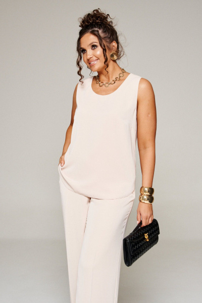 Блуза, брюки, топ Beautiful&Free 6359 черный+бежевый - фото 11