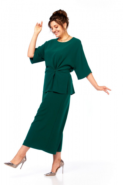 Блуза, брюки Диомант 2084 изумруд - фото 6