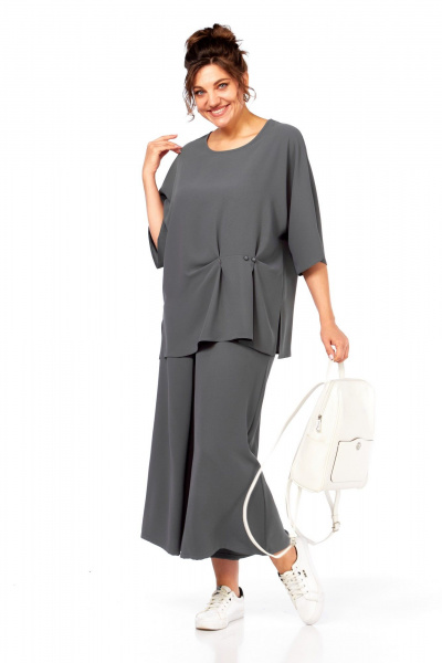 Блуза, брюки Диомант 2084 серый - фото 5