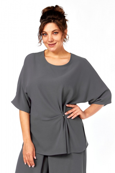 Блуза, брюки Диомант 2084 серый - фото 2